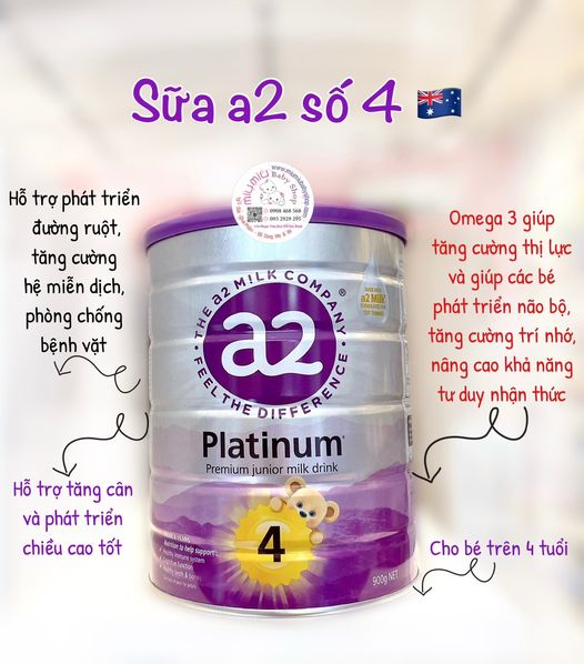 Sữa A2 Platinum Số 4 900gr 🇦🇺- dành cho trẻ 4 tuổi trở lên