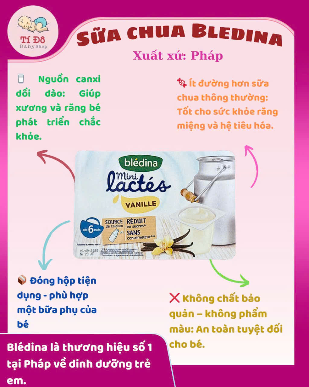Sữa chua Bledina vani (6 month)
