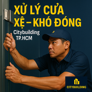 💎 SỬA CHỮA CỬA NHÔM KÍNH CƯỜNG LỰC TẠI PHƯỜNG CHỢ LỚN, TP.HCM | BÁO GIÁ THAY BẢN LỀ – THAY KẸP – XỬ LÝ XỆ CỬA – CITYBUILDING