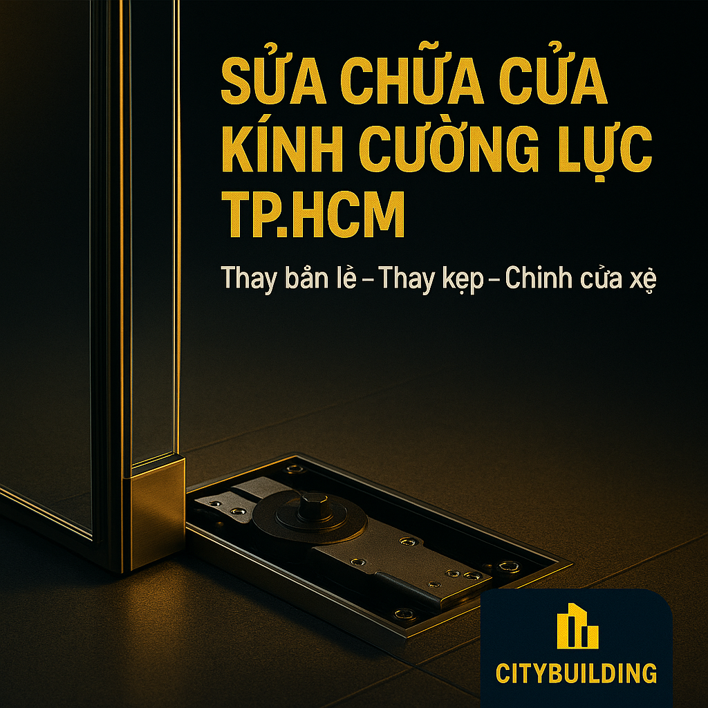 💎 SỬA CHỮA CỬA NHÔM KÍNH CƯỜNG LỰC TẠI PHƯỜNG GIA ĐỊNH, TP.HCM | BÁO GIÁ THAY BẢN LỀ – THAY KẸP – XỬ LÝ XỆ CỬA – CITYBUILDING