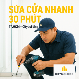 💎 SỬA CHỮA CỬA NHÔM KÍNH CƯỜNG LỰC TẠI PHƯỜNG MINH PHỤNG, TP.HCM | BÁO GIÁ THAY BẢN LỀ – THAY KẸP – XỬ LÝ XỆ CỬA – CITYBUILDING