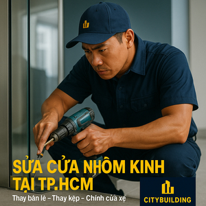 💎 SỬA CHỮA CỬA NHÔM KÍNH CƯỜNG LỰC TẠI PHƯỜNG SÀI GÒN, TP.HCM | BÁO GIÁ THAY BẢN LỀ – THAY KẸP – XỬ LÝ XỆ CỬA – CITYBUILDING