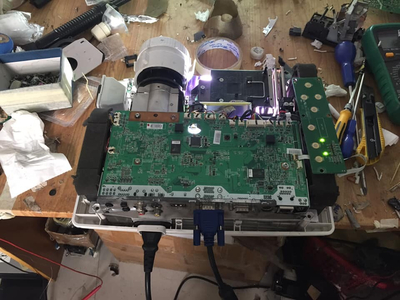 Projector repair in place