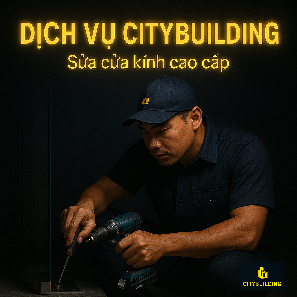 💎 SỬA CHỮA CỬA NHÔM KÍNH CƯỜNG LỰC TẠI PHƯỜNG CHỢ QUÁN, TP.HCM | BÁO GIÁ THAY BẢN LỀ – THAY KẸP – XỬ LÝ XỆ CỬA – CITYBUILDING