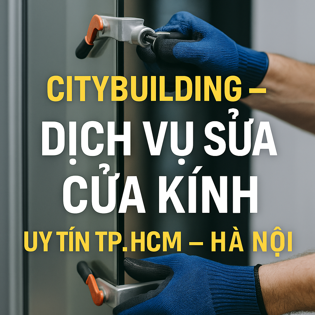 📌 SỬA CỬA KÍNH CƯỜNG LỰC TẠI NHÀ – CITYBUILDING UY TÍN & NHANH CHÓNG