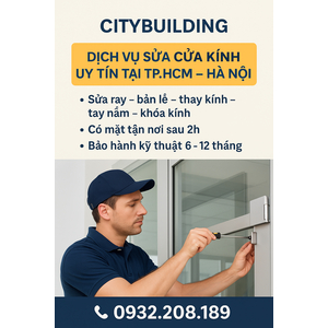 🔧 SỬA CỬA KÍNH THỦY LỰC QUẬN GÒ VẤP – CITYBUILDING CÓ MẶT NHANH