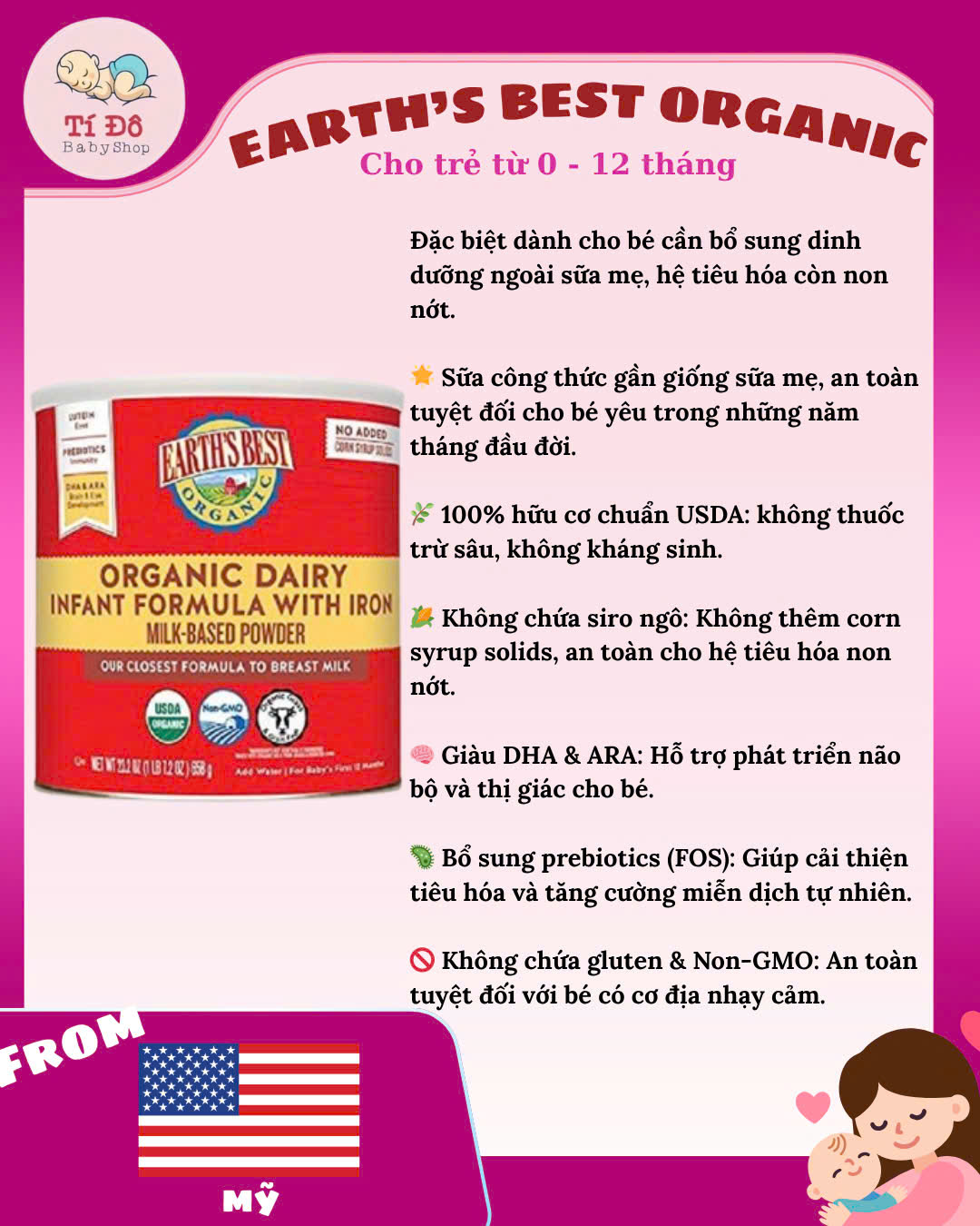 Sữa Earth`Best Organic