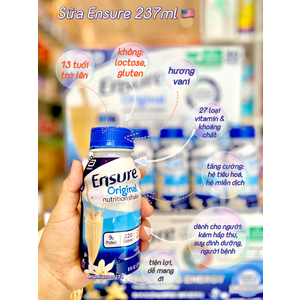 Sữa Ensure Nước 237ml - 16 chai/thùng 🇺🇸