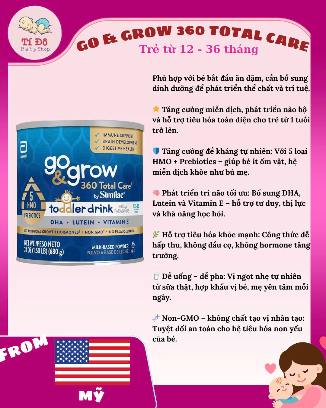 Sữa Go-Grow 360 Total Care (12-36 month)