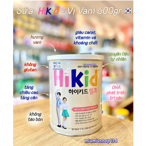 Sữa Hikid Hàn Quốc vị vani 600gr 🇰🇷