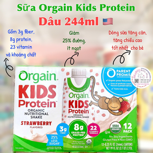 Sữa khỉ organic dâu thùng 12