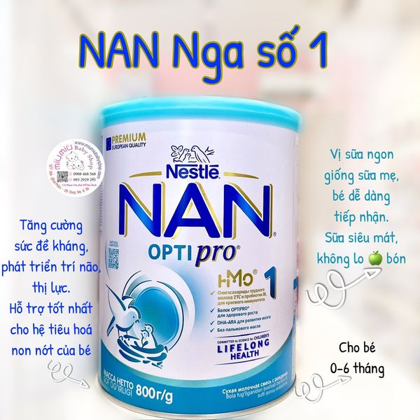 Sữa Nan Nga số 1 Optipro 800gr 🇷🇺