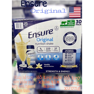 Sữa nước Ensure mỹ ( 30 chai)