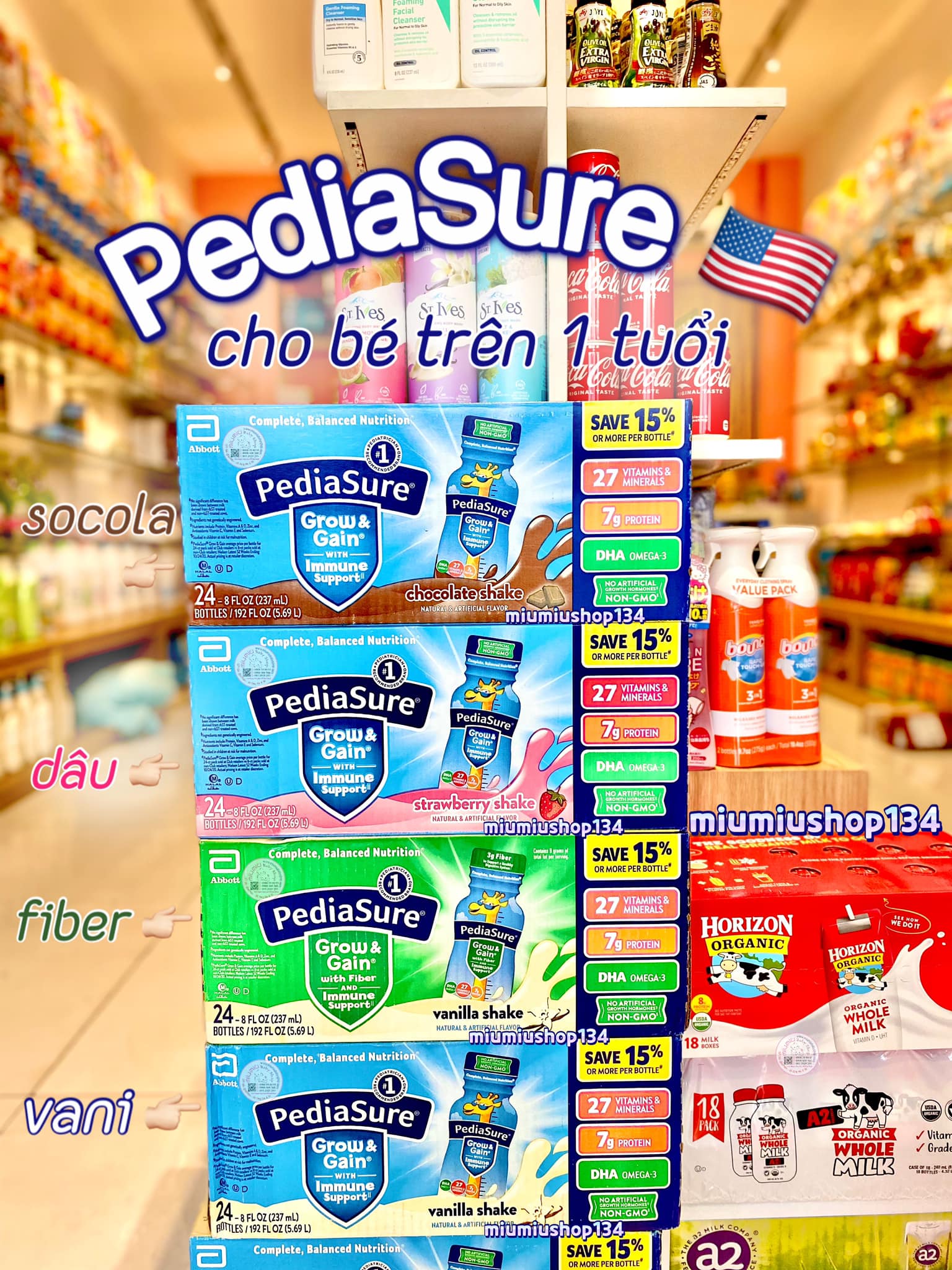 SỮA NƯỚC PEDIASURE GROW & GAIN 🇺🇸 - Thùng Socola