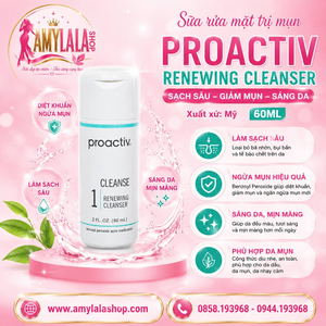 Sữa rửa mặt Proactiv 60ml Renewing Cleanser trị mụn trắng da - 0858193968 - 0944193968 - amylalashop.com -