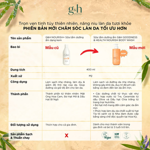 Sữa tắm dưỡng ẩm dạng kem G&H Nourish+ (400ml)