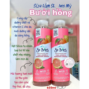 Sữa Tắm Dưỡng Da St.Ives Body Wash 650ml 🇺🇸 - Bưởi Hồng