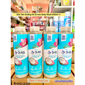 Sữa Tắm Dưỡng Da St.Ives Body Wash 650ml 🇺🇸- Dừa + Hoa Lan