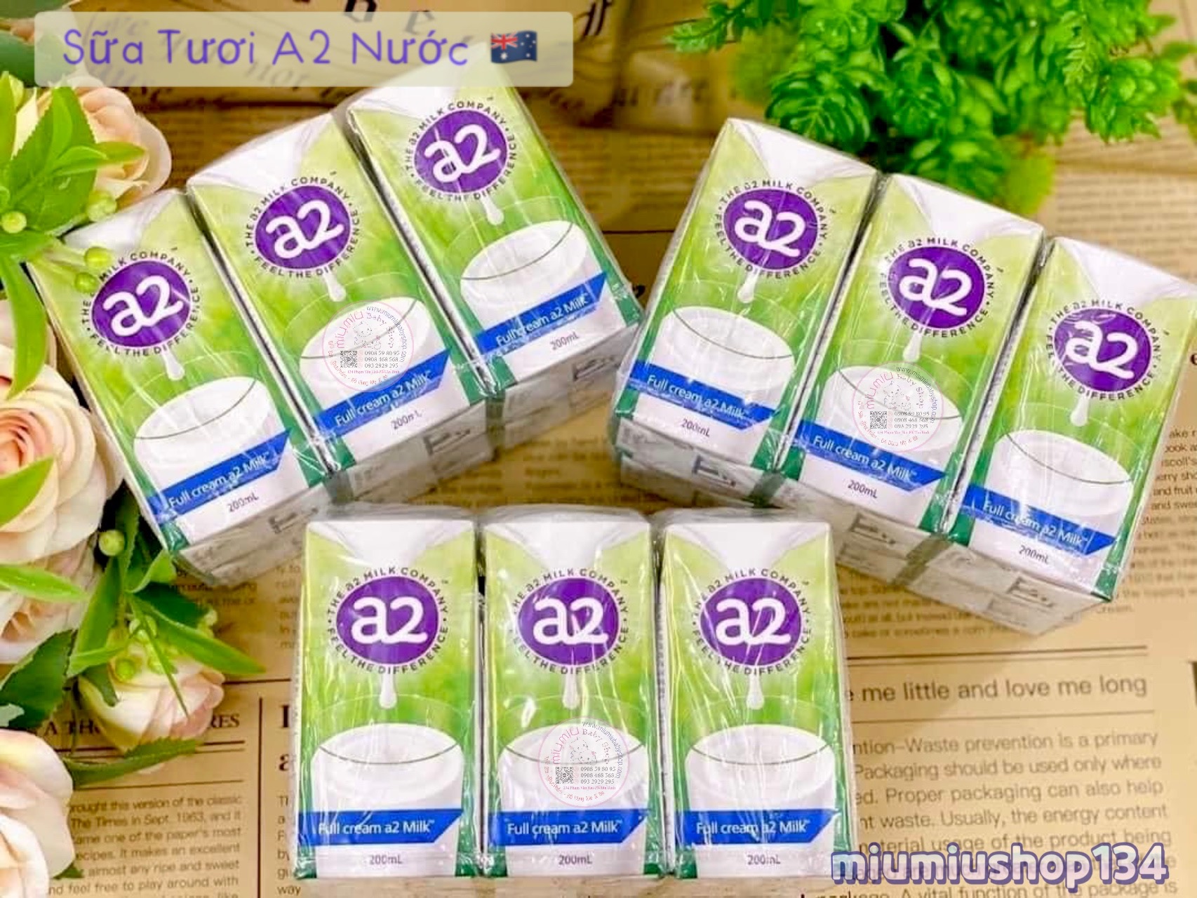 Sữa tươi A2 nguyên kem 🥛 - 🇦🇺 24 hộp/thùng