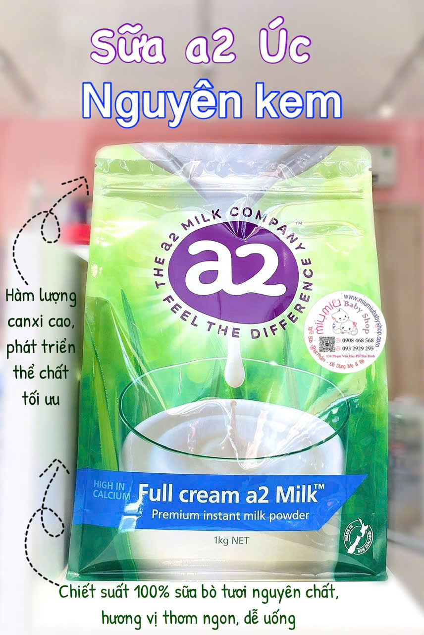 Sữa A2 Full Cream - túi Zip 1kg - 🇦🇺