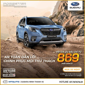 Subaru Forester nhập Thái sắp hết hàng với mức giá ưu đãi dành cho khách hàng trong tháng 05/2026