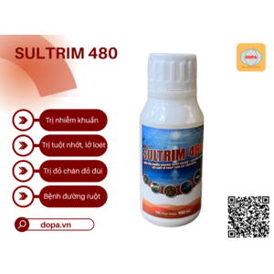 SULTRIM 480 Đặc Trị Xuất Huyết, Đốm Đỏ, Lở Loét Cho Cá, Tôm, Ếch