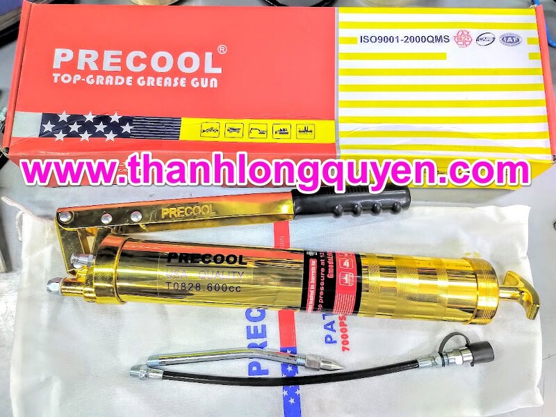 SÚNG BƠM MỠ PRECOOL 600CC 2 XY LANH T0828