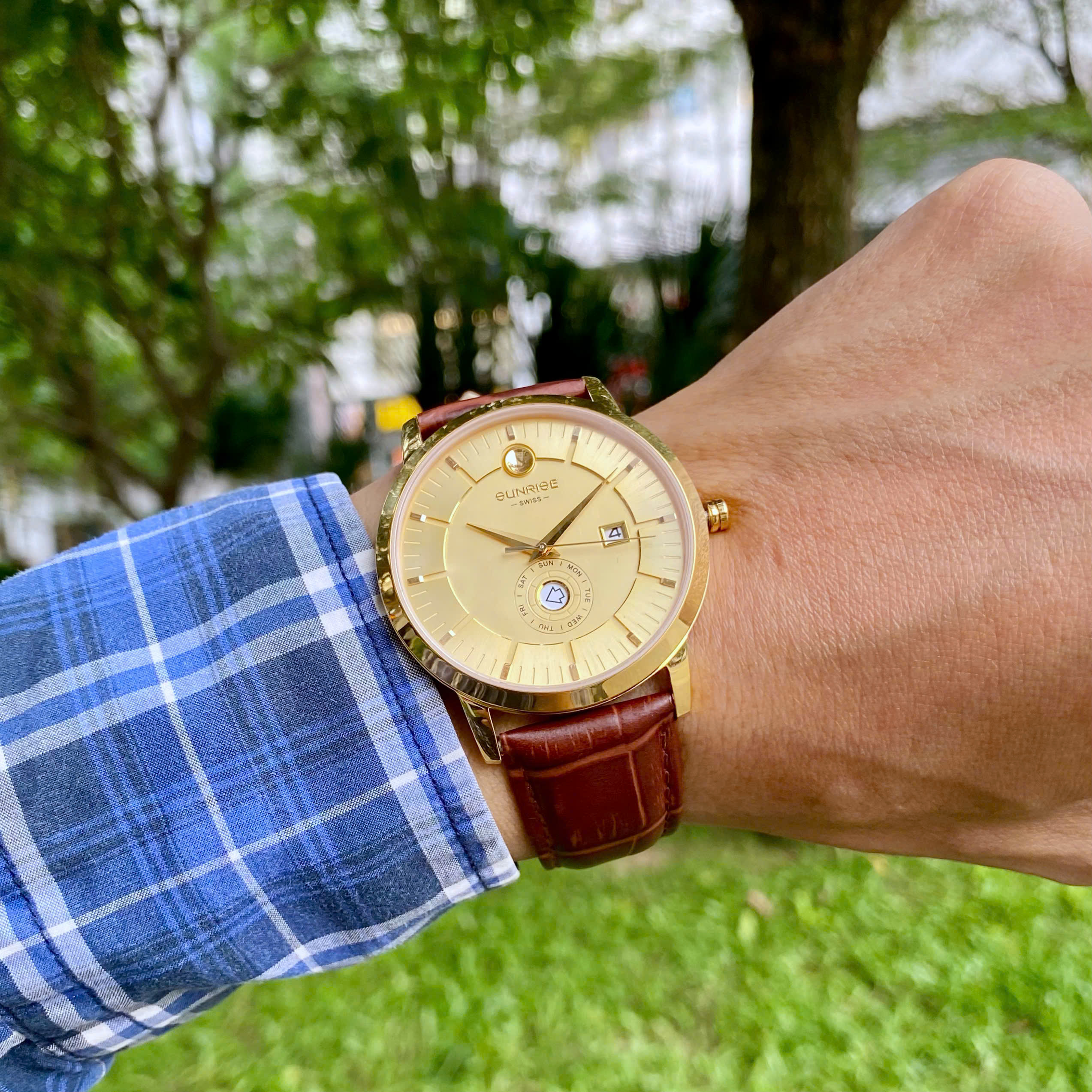 SUNRISE 1115PA | ĐỒNG HỒ NAM DÂY DA