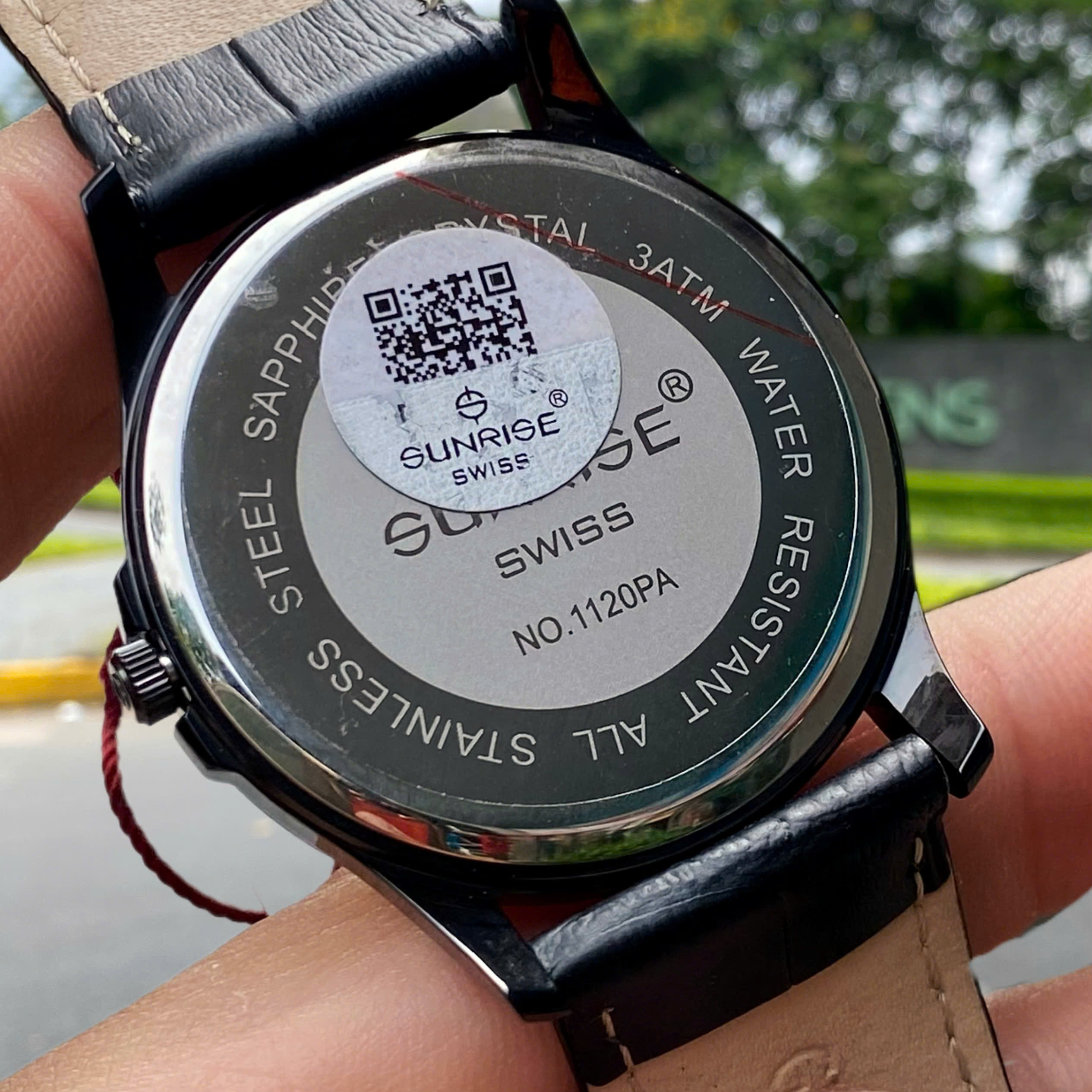 ĐỒNG HỒ NAM DÂY DA SUNRISE 1120PA