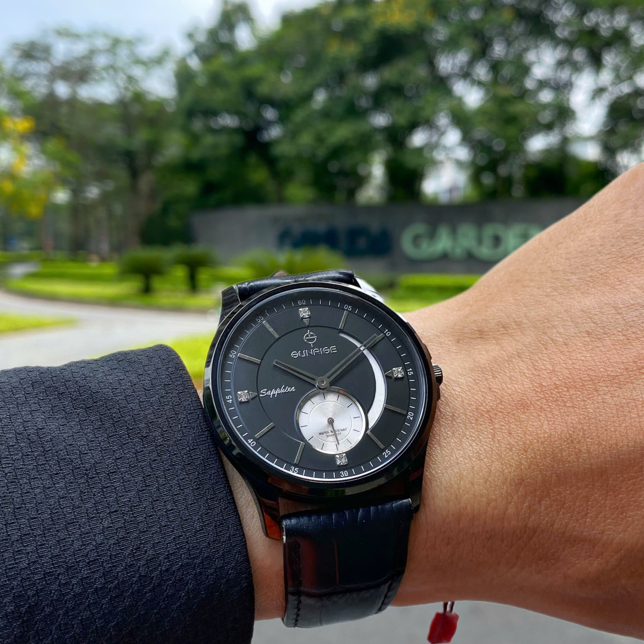 ĐỒNG HỒ NAM DÂY DA SUNRISE 1120PA