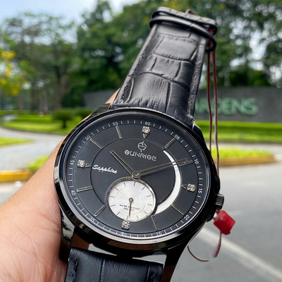 ĐỒNG HỒ NAM DÂY DA SUNRISE 1120PA