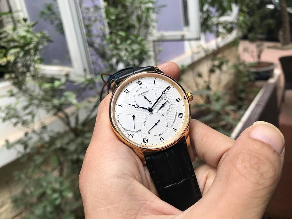 ĐỒNG HỒ NAM DÂY DA SUNRISE 1134PA