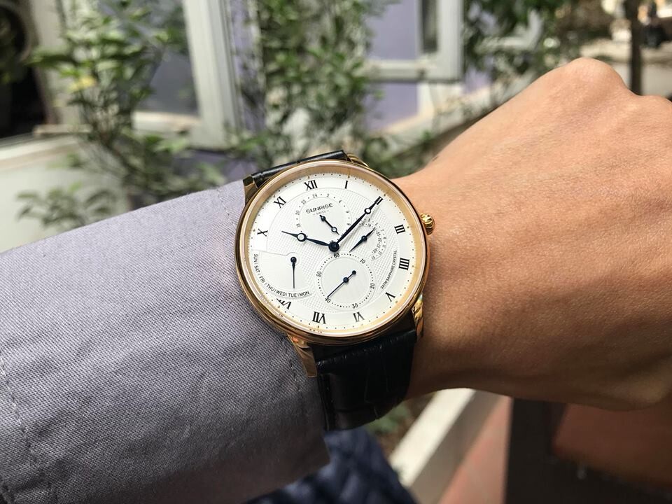 ĐỒNG HỒ NAM DÂY DA SUNRISE 1134PA
