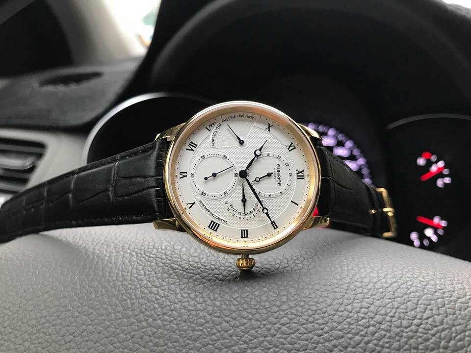 ĐỒNG HỒ NAM DÂY DA SUNRISE 1134PA