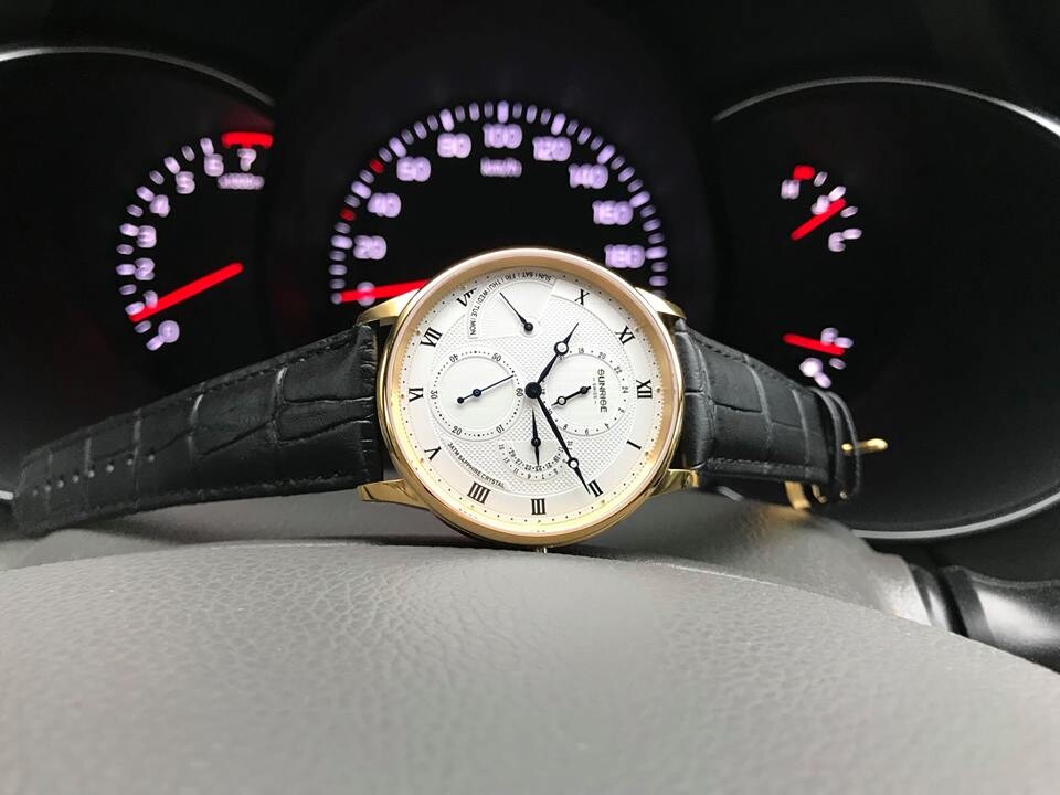 ĐỒNG HỒ NAM DÂY DA SUNRISE 1134PA