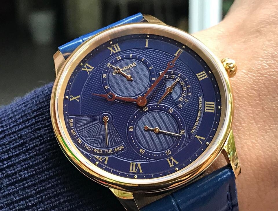 ĐỒNG HỒ NAM DÂY DA SUNRISE 1134PA