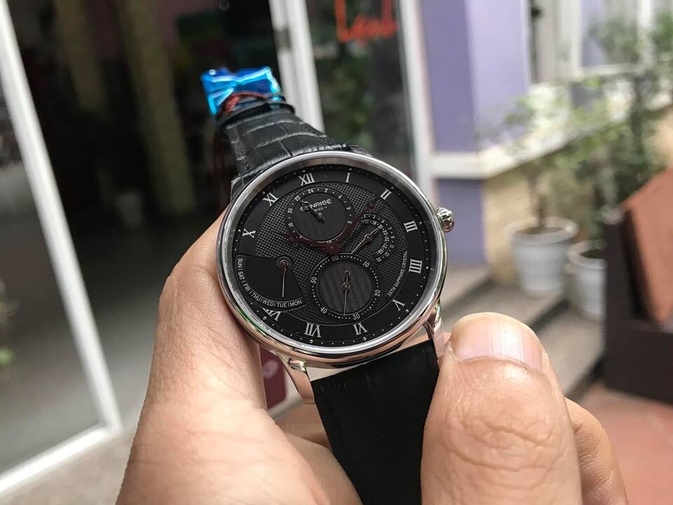 ĐỒNG HỒ NAM DÂY DA SUNRISE 1134PA