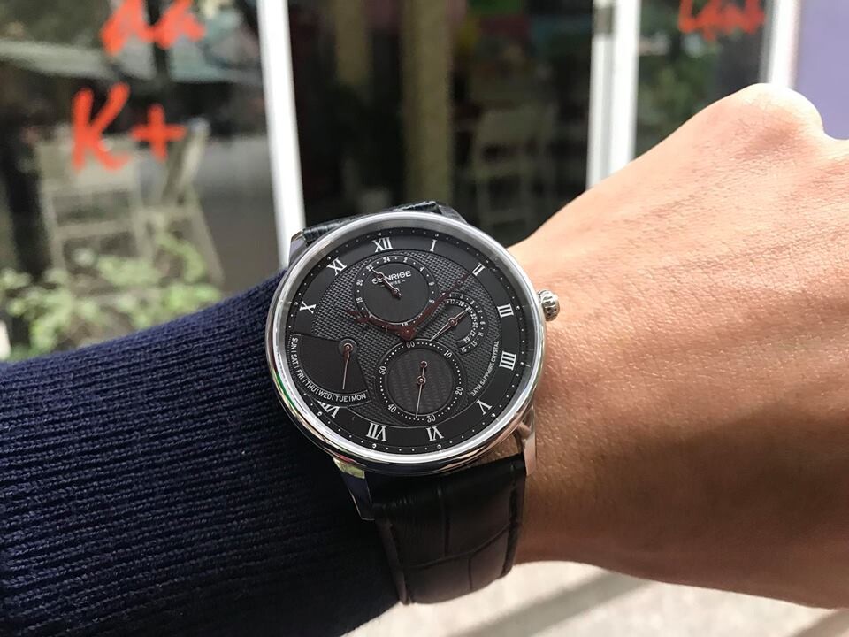 ĐỒNG HỒ NAM DÂY DA SUNRISE 1134PA