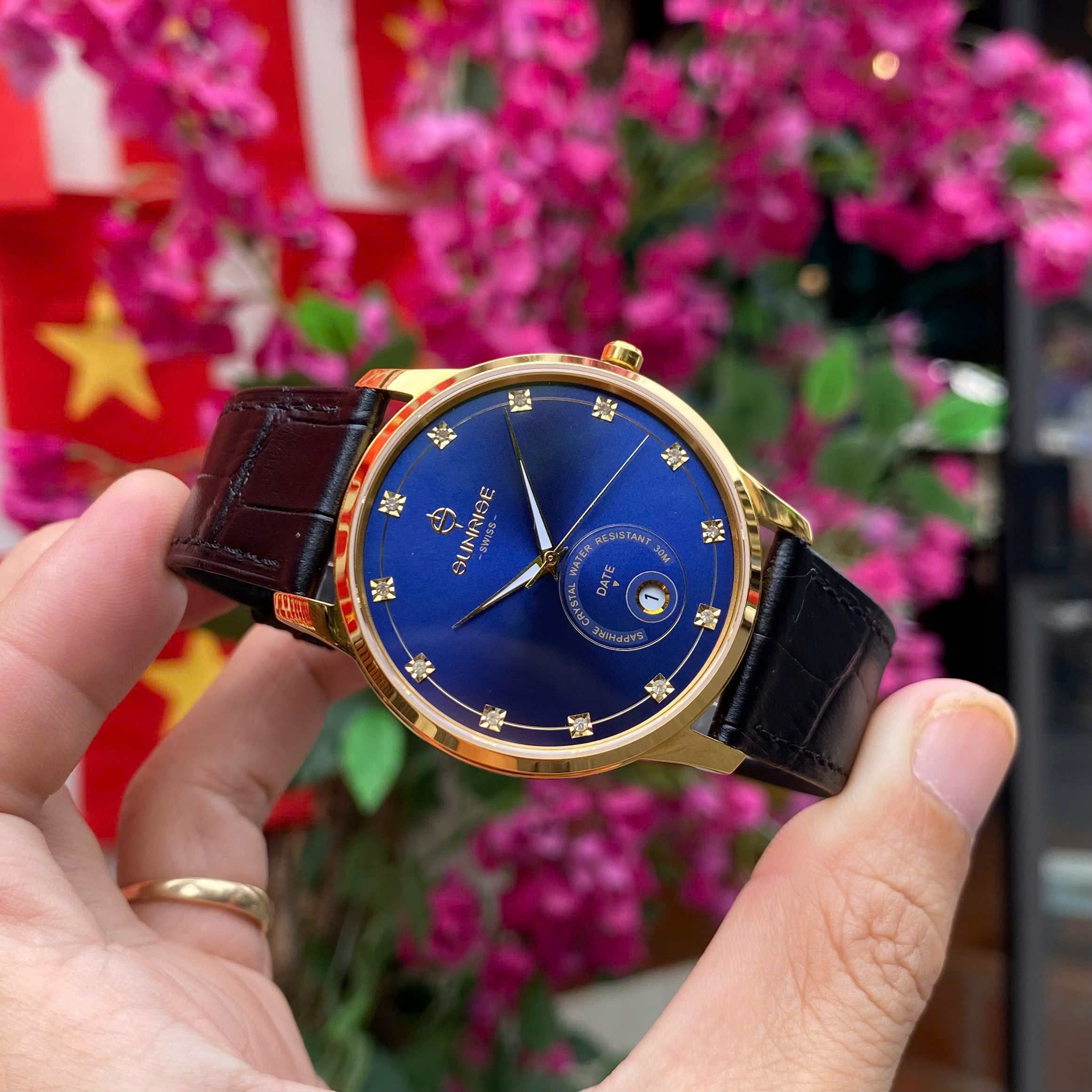 ĐỒNG HỒ NAM SUNRISE DÂY DA 1138PA