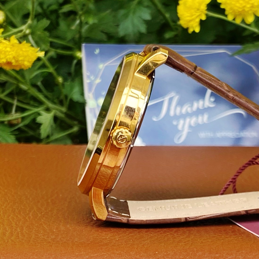 ĐỒNG HỒ SUNRISE DÂY DA 1164PA CHÍNH HÃNG