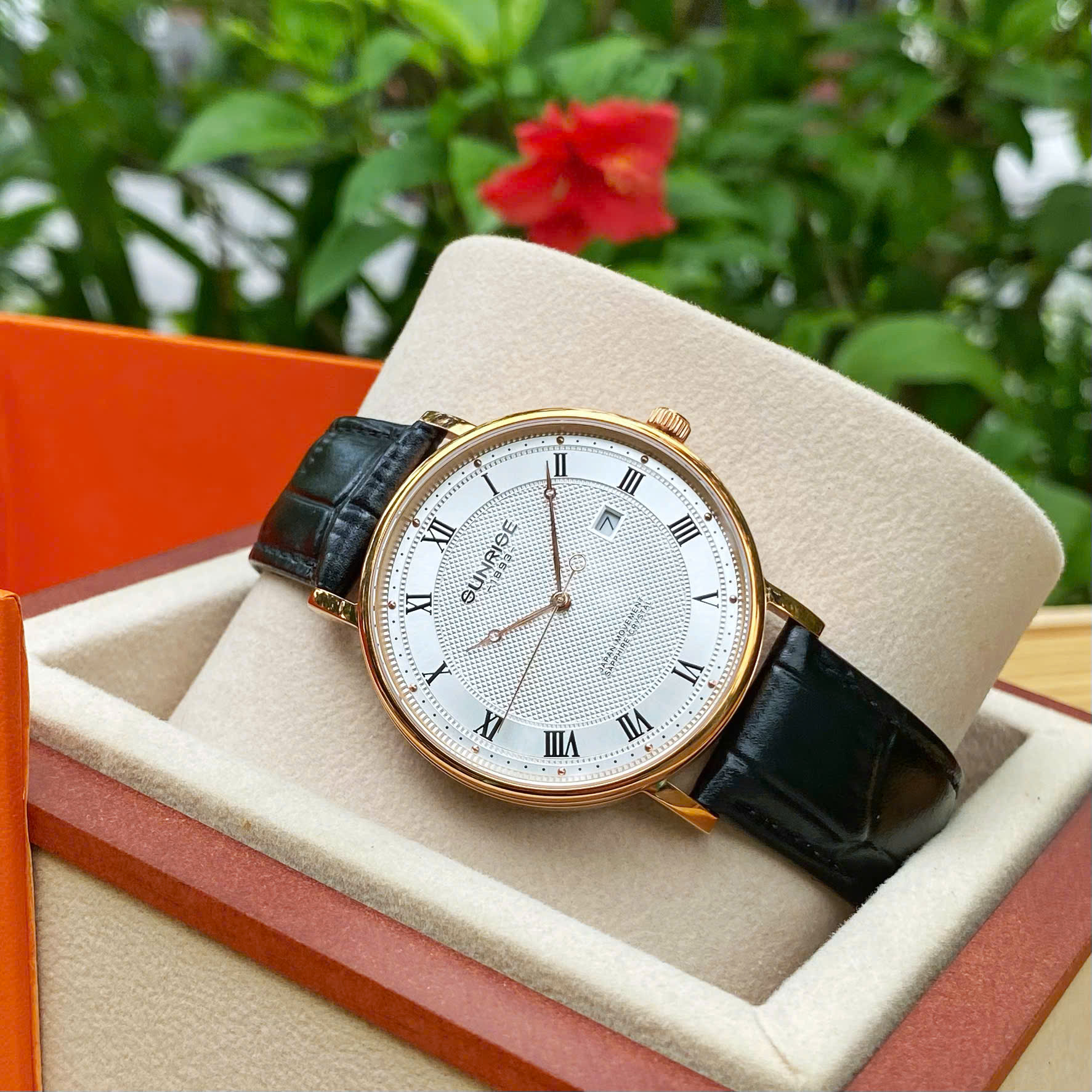 ĐỒNG HỒ ĐÔI SUNRISE DÂY DA 1257PA và 2257PA CHÍNH HÃNG