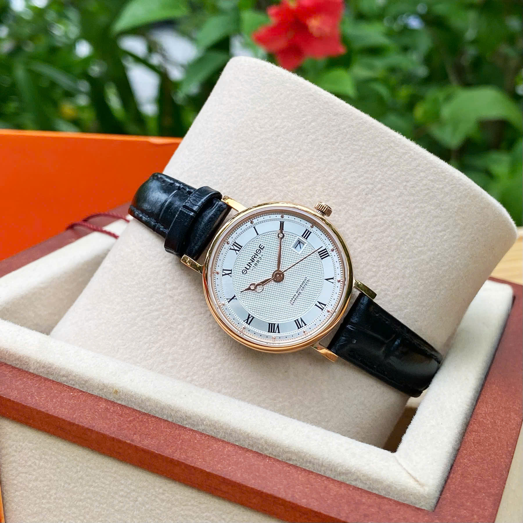 ĐỒNG HỒ ĐÔI SUNRISE DÂY DA 1257PA và 2257PA CHÍNH HÃNG