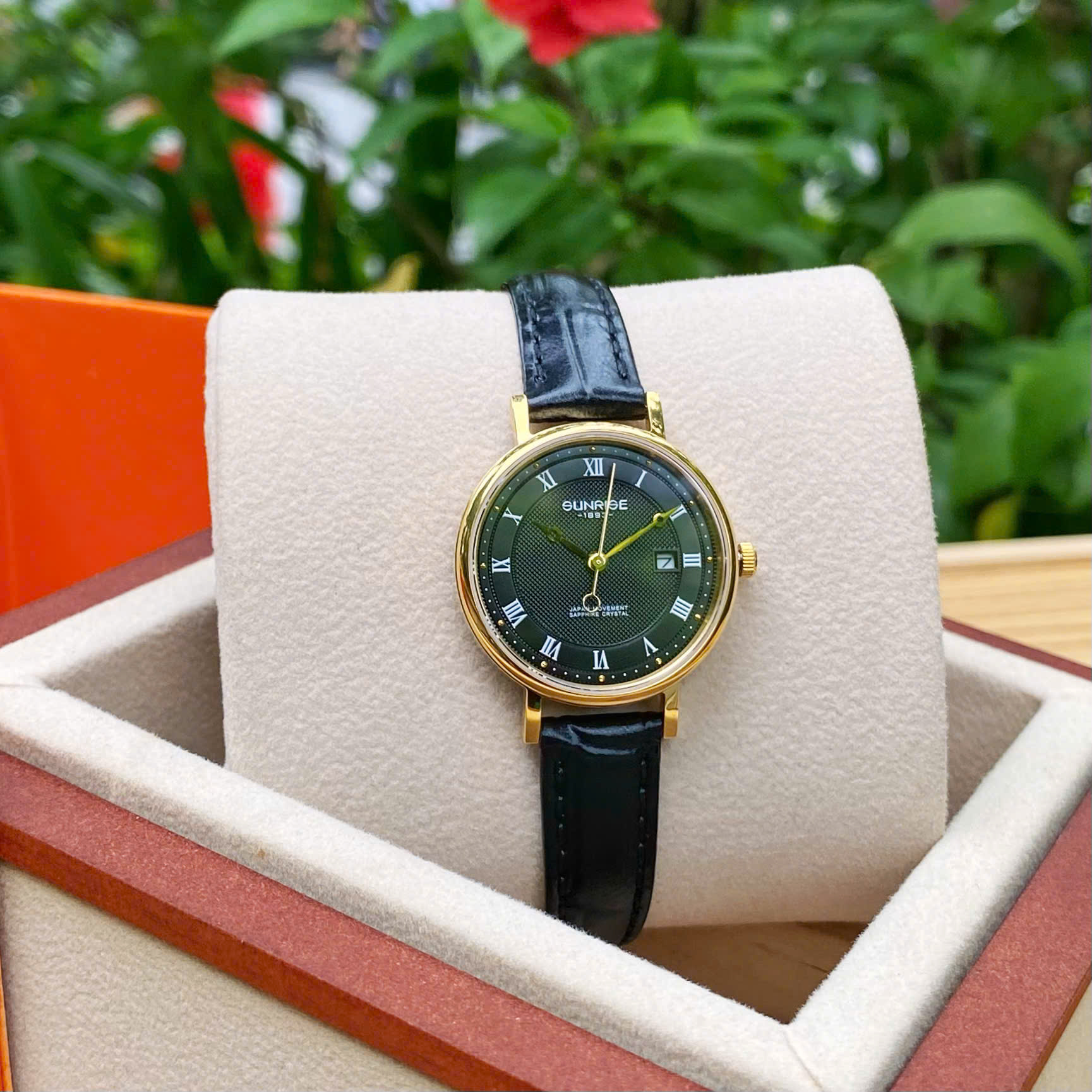 ĐỒNG HỒ ĐÔI SUNRISE DÂY DA 1257PA và 2257PA CHÍNH HÃNG