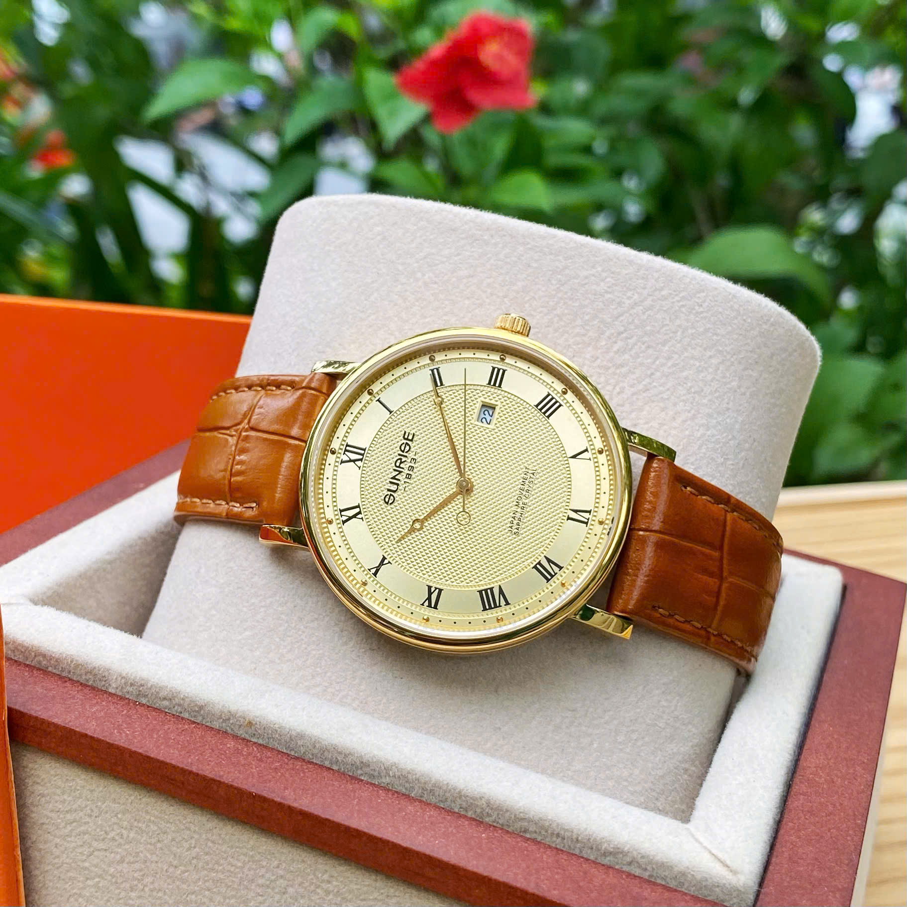 ĐỒNG HỒ ĐÔI SUNRISE DÂY DA 1257PA và 2257PA CHÍNH HÃNG