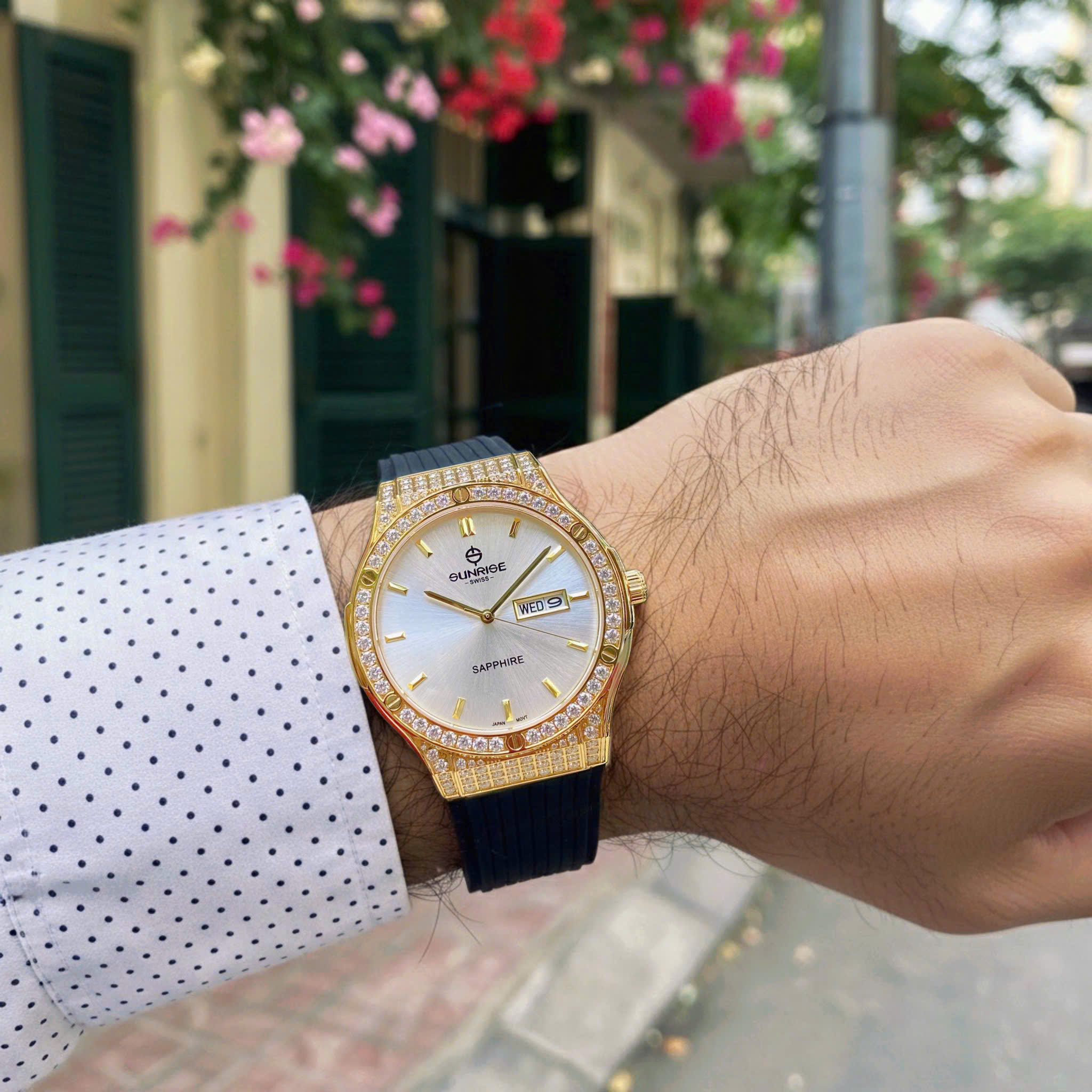 đồng hồ Sunrise 1310CA Dây cao su