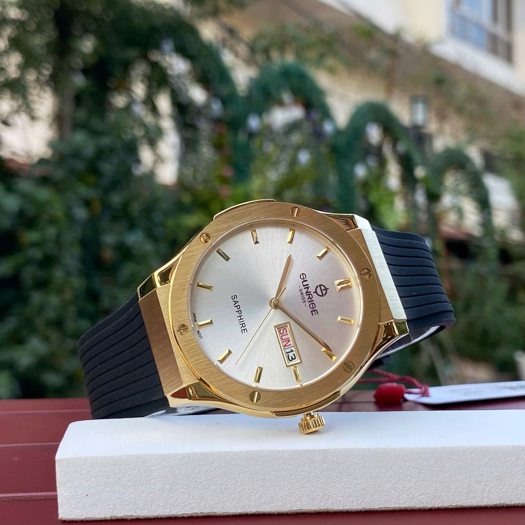 Đồng Hồ Nam Sunrise 1310JA - Tiểu Hublot Cá Tính
