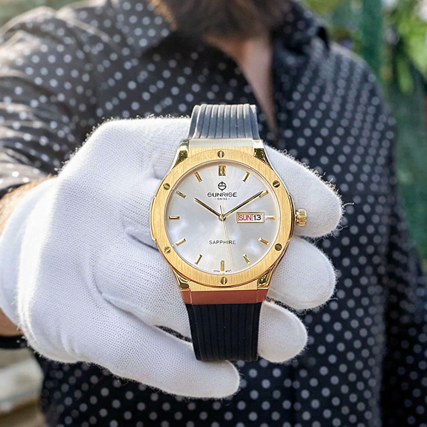 Đồng Hồ Nam Sunrise 1310JA - Tiểu Hublot Cá Tính