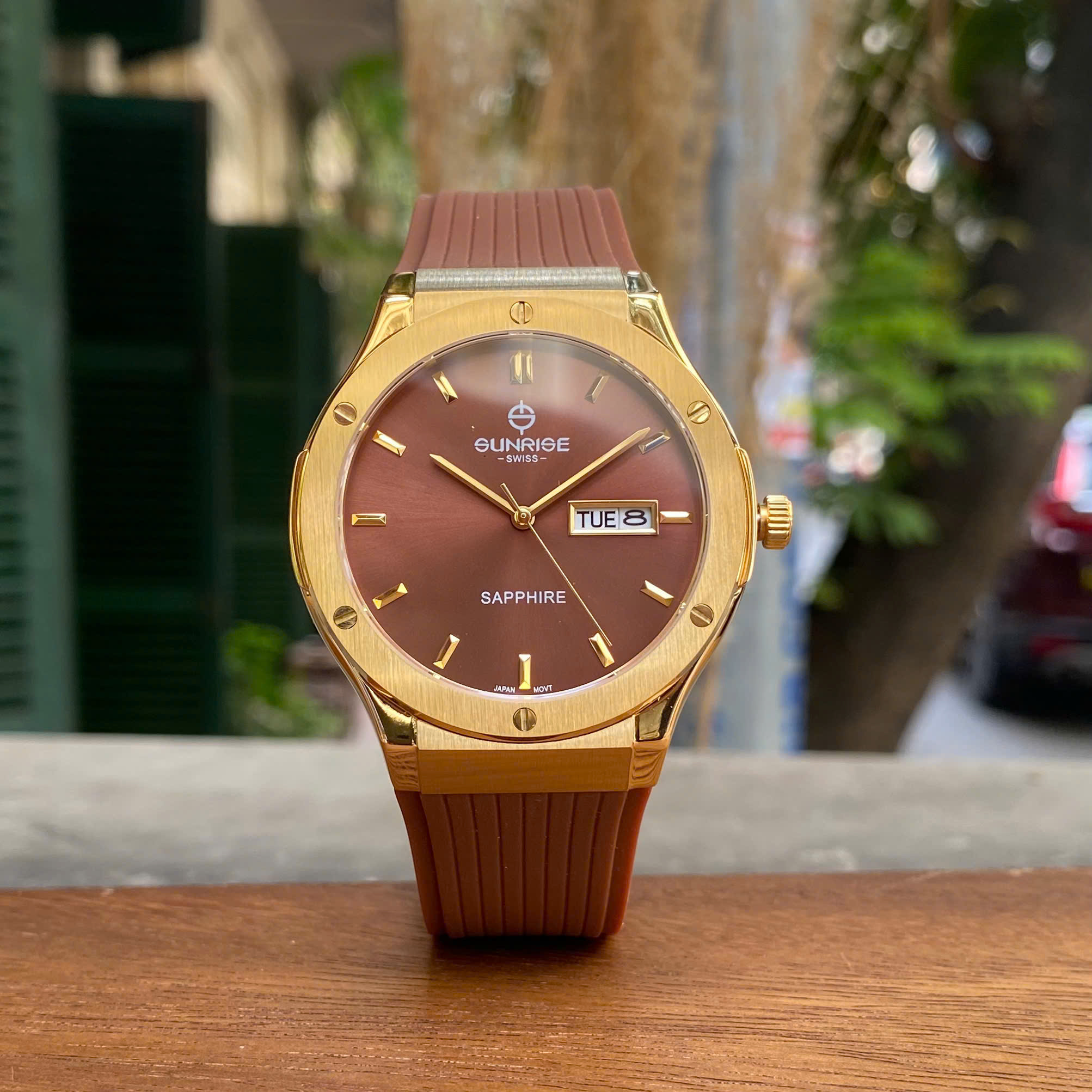 Đồng Hồ Nam Sunrise 1310JA - Tiểu Hublot Cá Tính