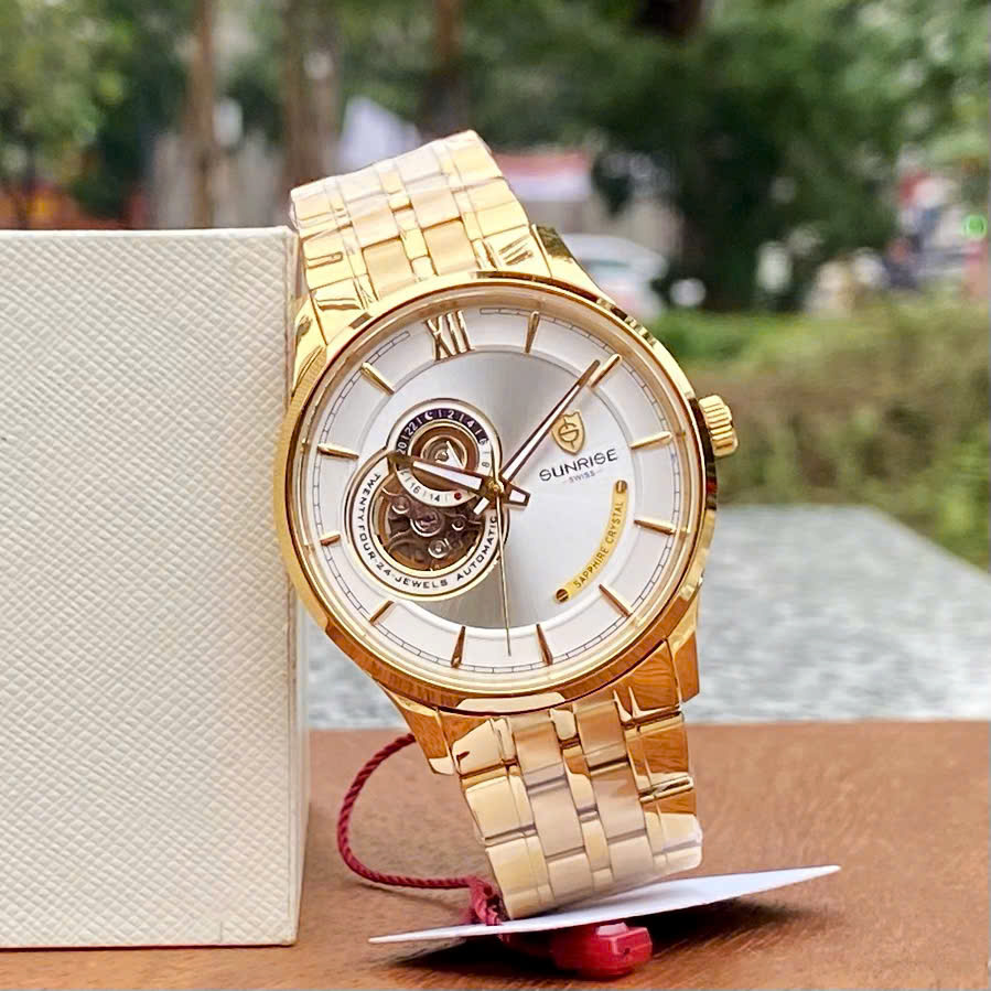 Đồng Hồ Nam Sunrise 7002SC: Đẳng Cấp Open Heart, Bộ Máy Seiko Bền Bỉ