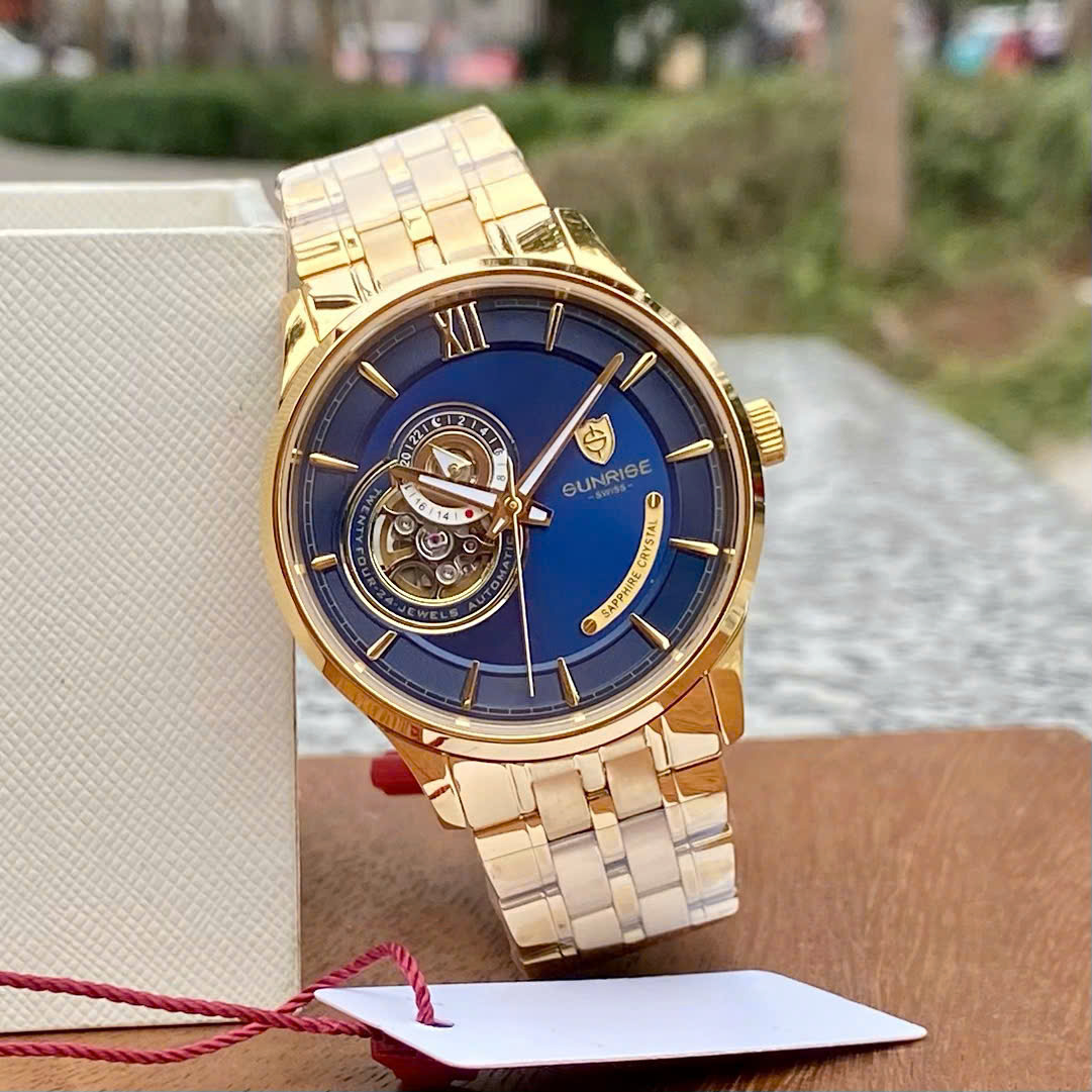 Đồng Hồ Nam Sunrise 7002SC: Đẳng Cấp Open Heart, Bộ Máy Seiko Bền Bỉ